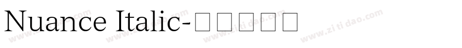 Nuance Italic字体转换